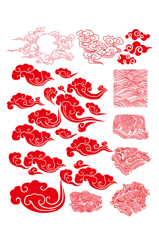 图素材立即下载祥云花纹海浪插画祥云矢量图立即下载大气祥云吉祥花纹