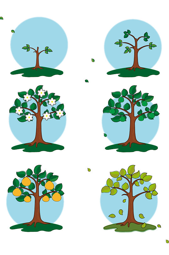 卡通水果树标识图片