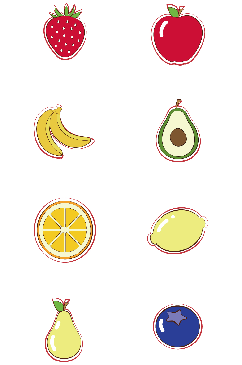 矢量水果卡通手绘
