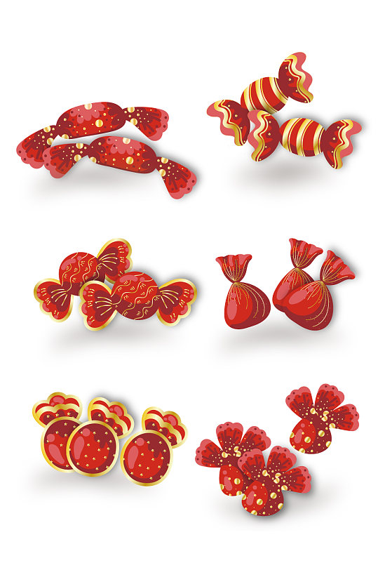 卡通糖果图案新年素材