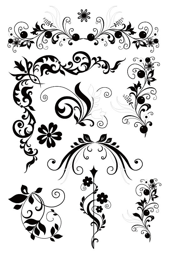 蝴蝶花纹边框花边