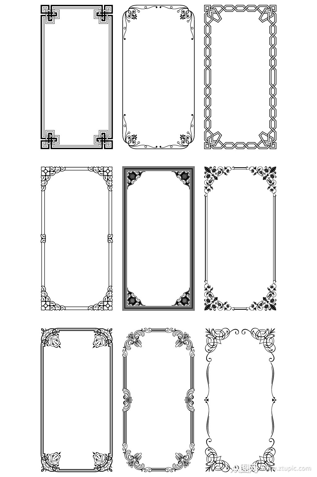 欧式镂空花纹边框素材