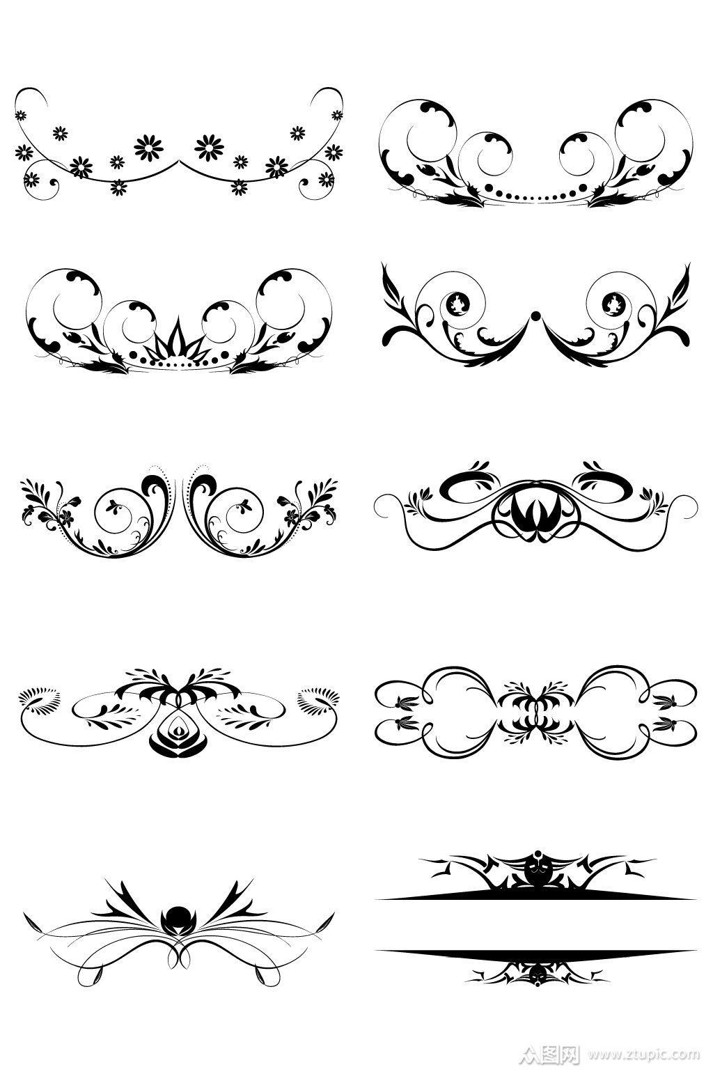 欧式蝴蝶花纹图案