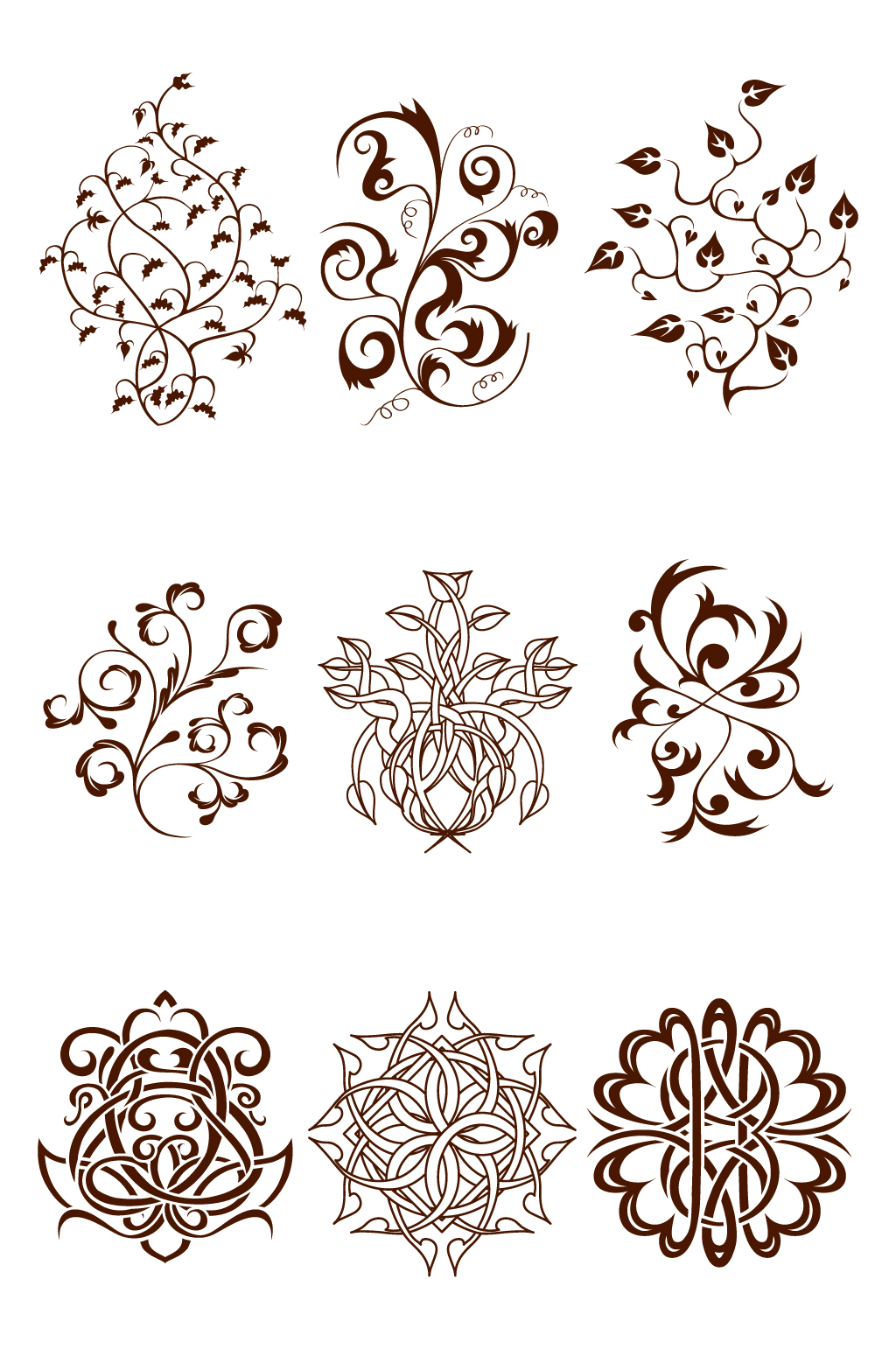 欧式花纹镂空图案