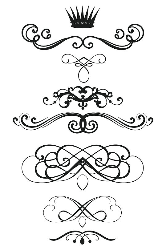 欧式皇冠花纹边框