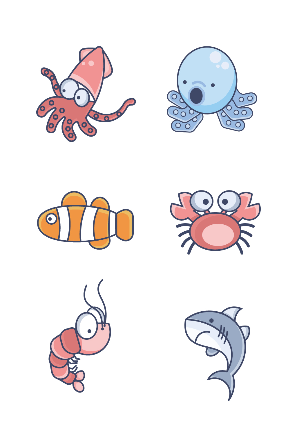 卡通海洋动物图案模板下载 编号 众图网