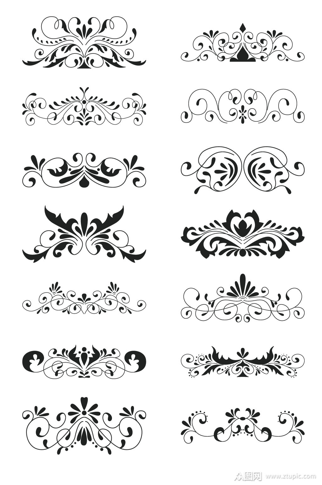 时尚花纹花边古典图案