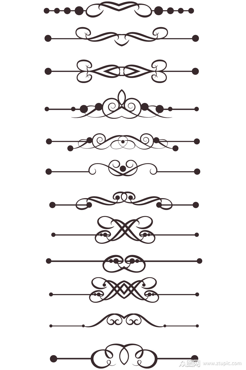 欧式花纹线形分割线