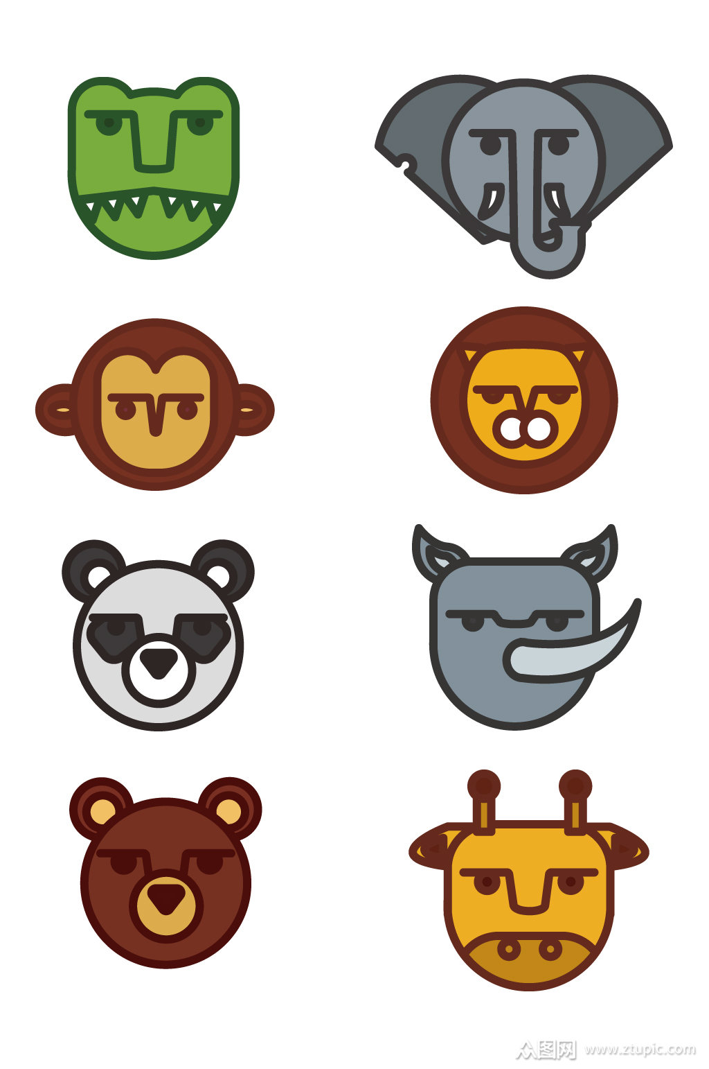 动物图标可爱卡通动物