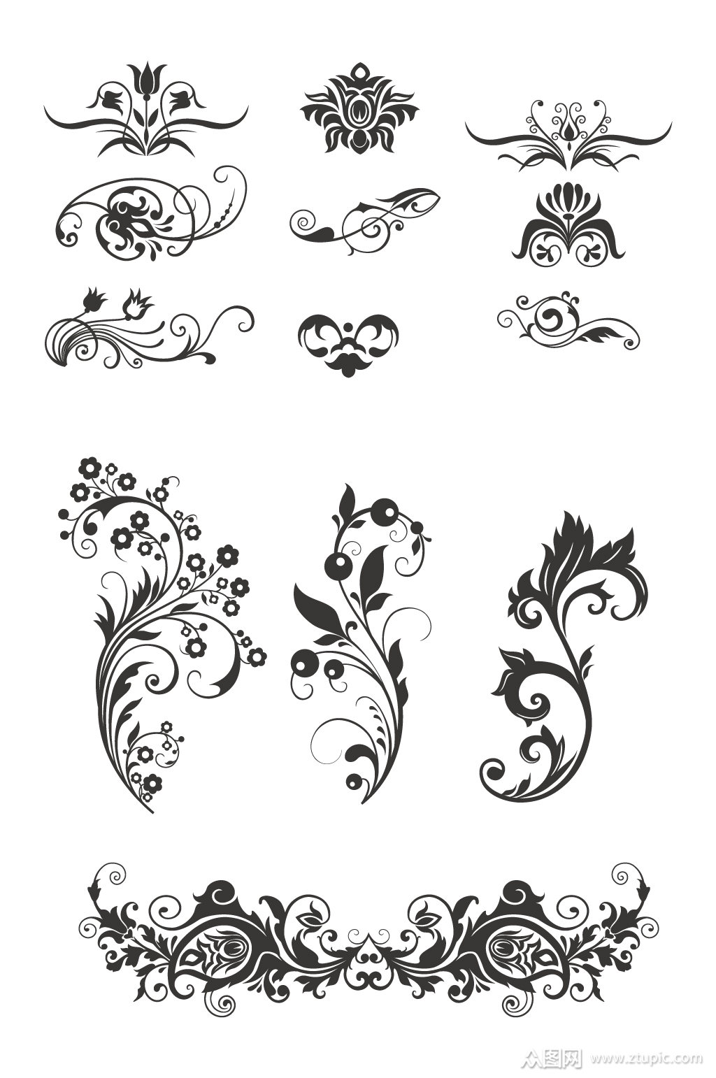 欧式花纹花边图案