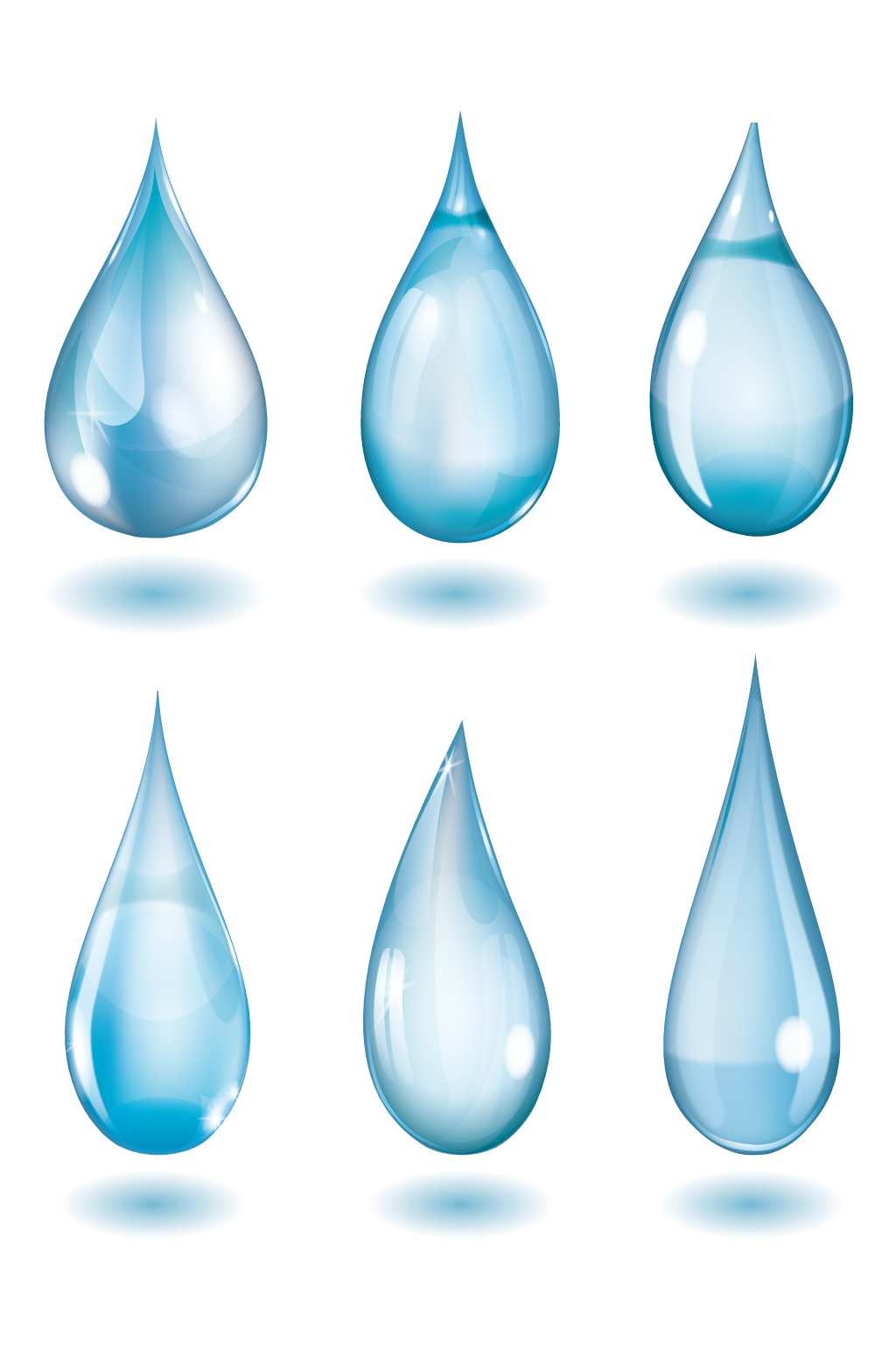 卡通水滴水元素水滴素材