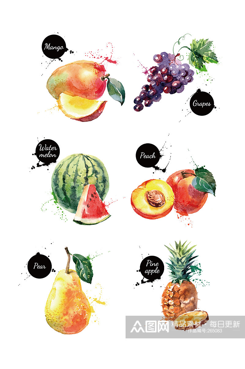 水果蔬菜图片矢量素材