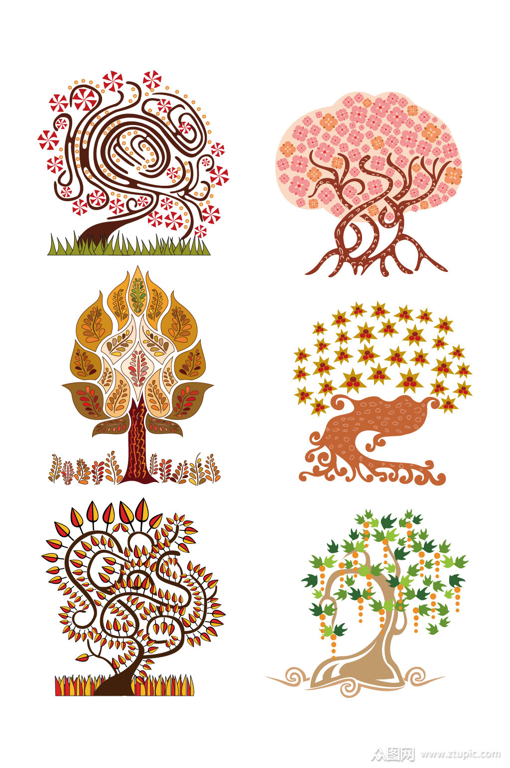 创意卡通树大树图标素材