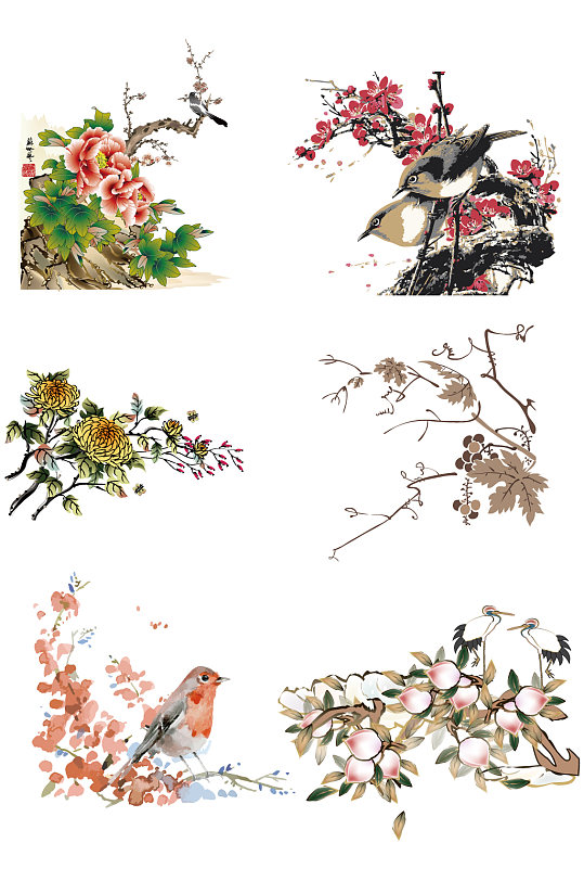 中国风梅花山水图片