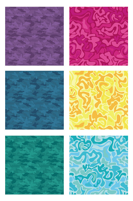 时尚酷炫彩色迷彩迷彩服