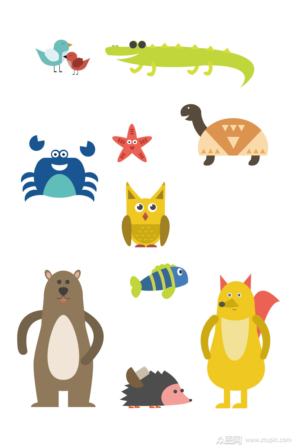 卡通可爱动物图案