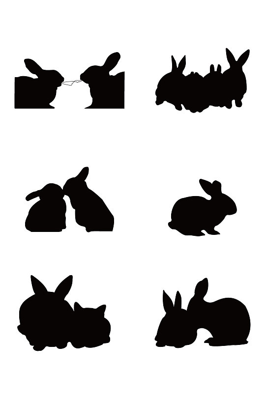 小动物剪影图片-小动物剪影素材下载-众图网