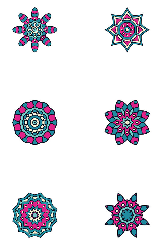 传统花纹彩色花纹-众图网