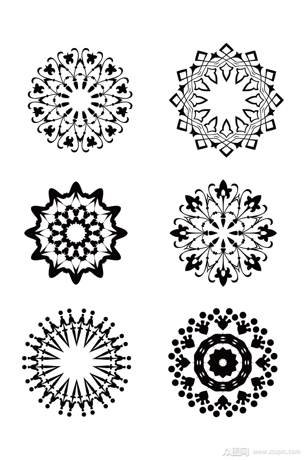 圆形花纹欧式花纹素材