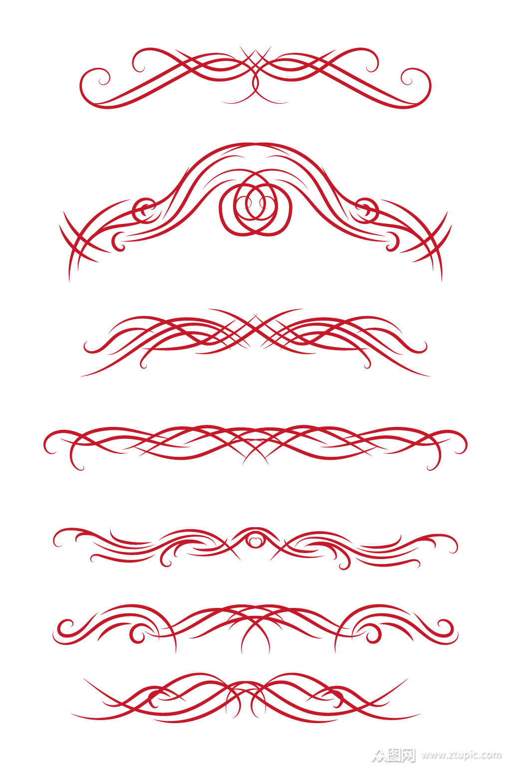 欧式线形花纹图案素材