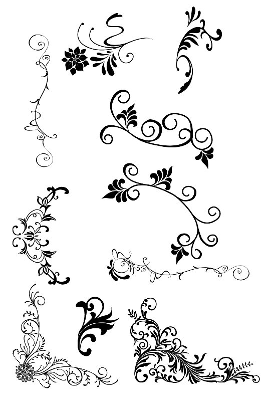 欧式藤蔓装饰花纹