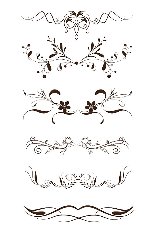 藤蔓创意花边图案