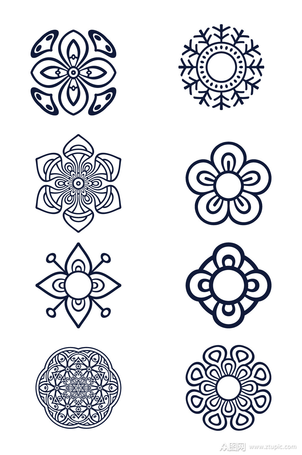 古典花纹装饰图案素材