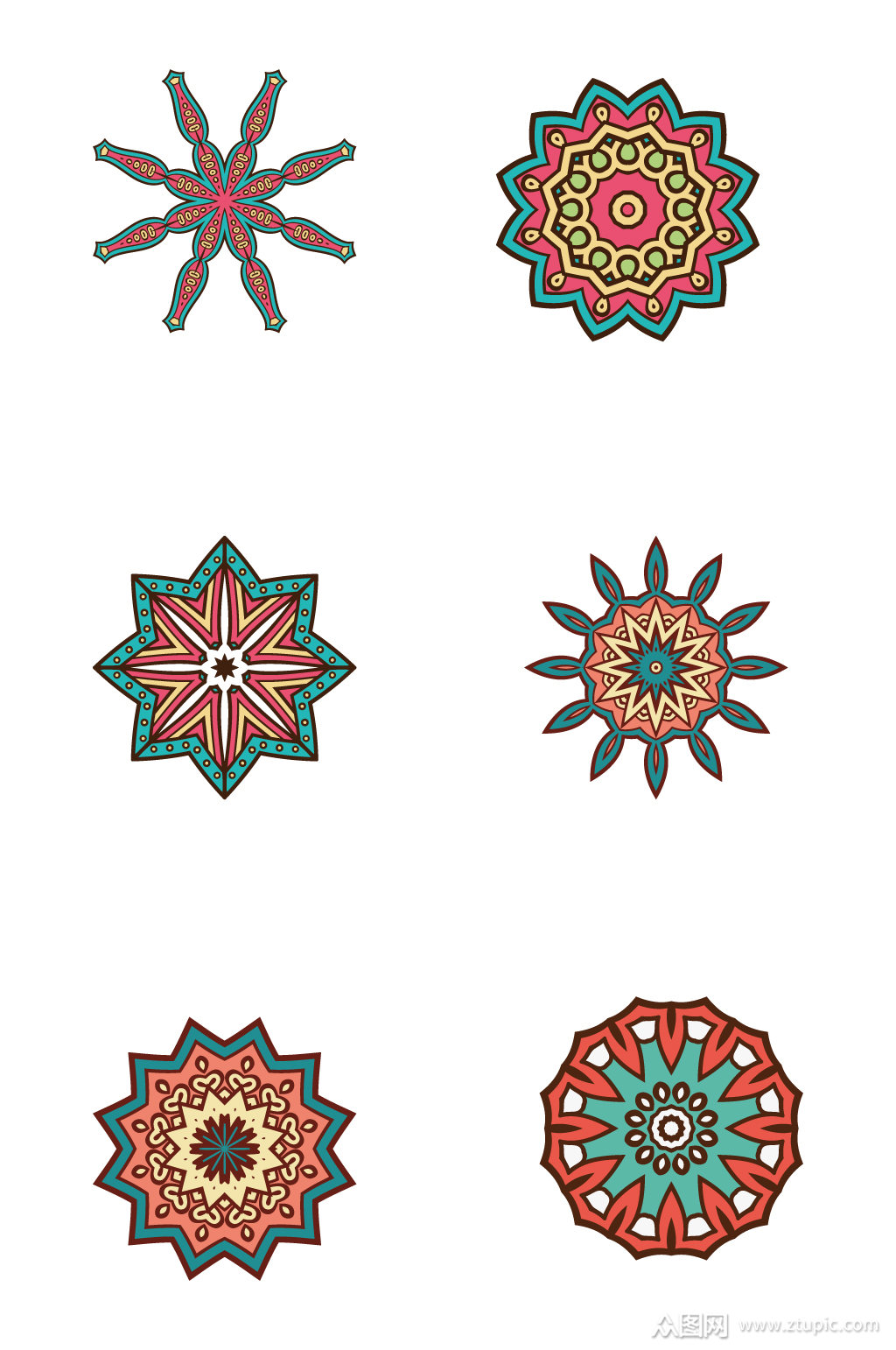 彩绘花纹装饰图案素材