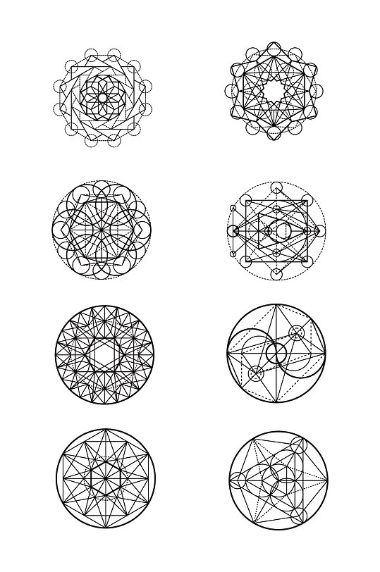 简洁圆形花纹图案