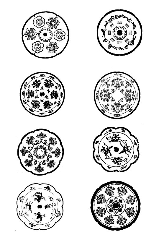 圆形传统花纹图案设计素材