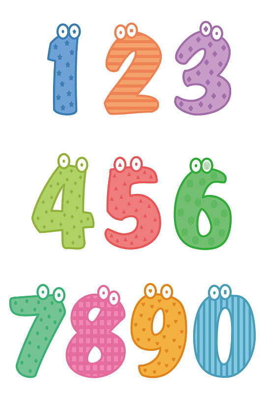 卡通可爱数字套图