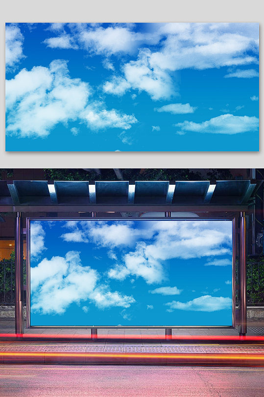 唯美天空背景蓝天白云背景素材-众图网