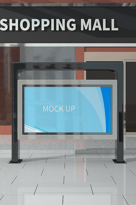 公交站广告牌宣传广告牌-众图网