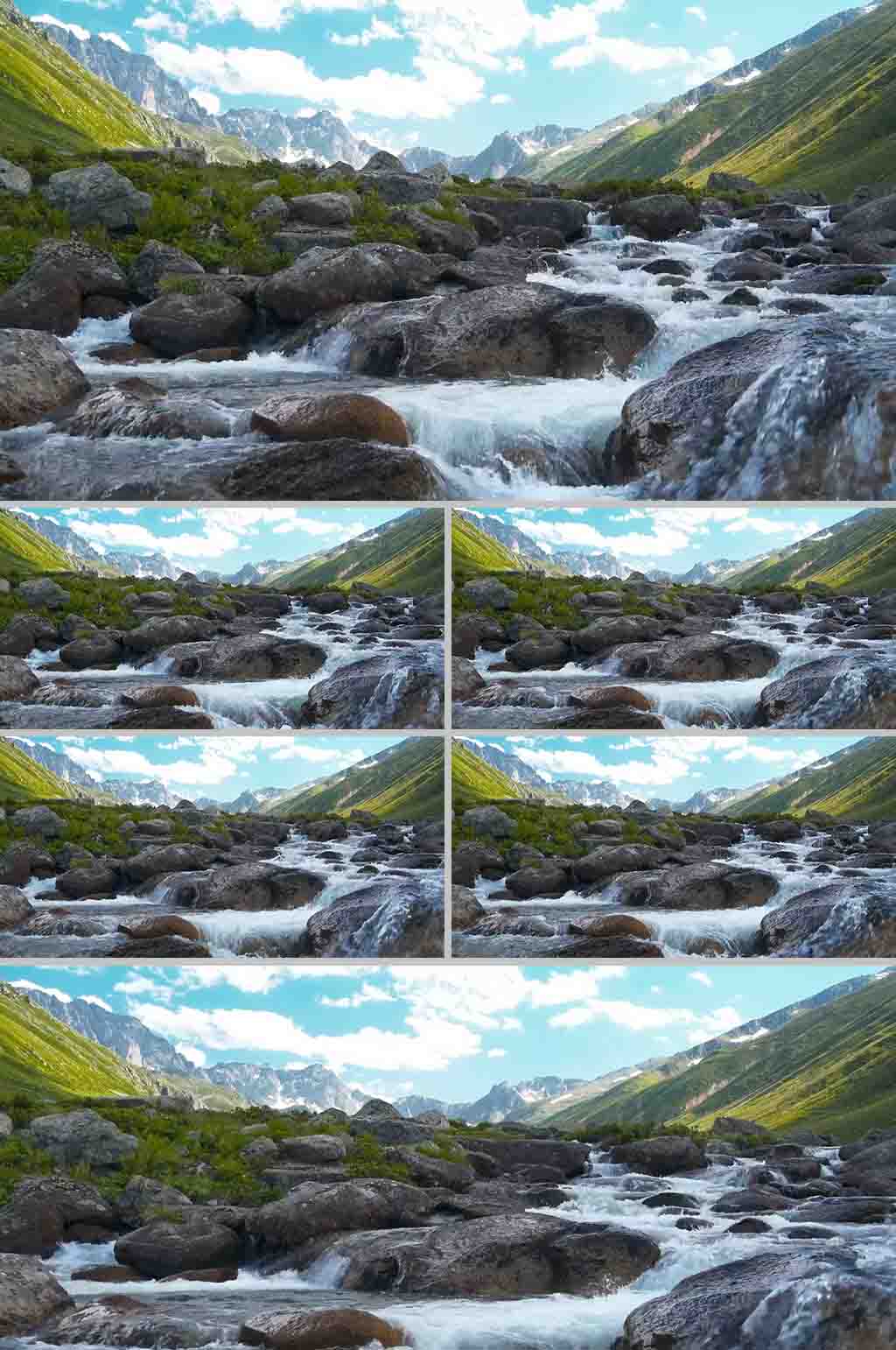 溪水流暢實(shí)拍視頻素材
