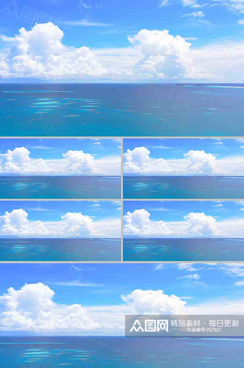 蓝天白云清晰视频素材
