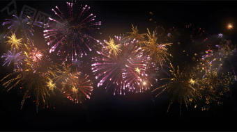 烟花绽放高清视频素材-众图网