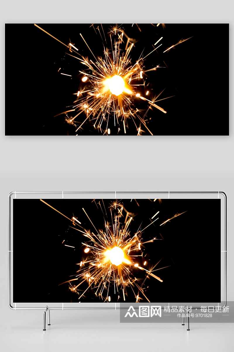 黄色烟花视频素材素材
