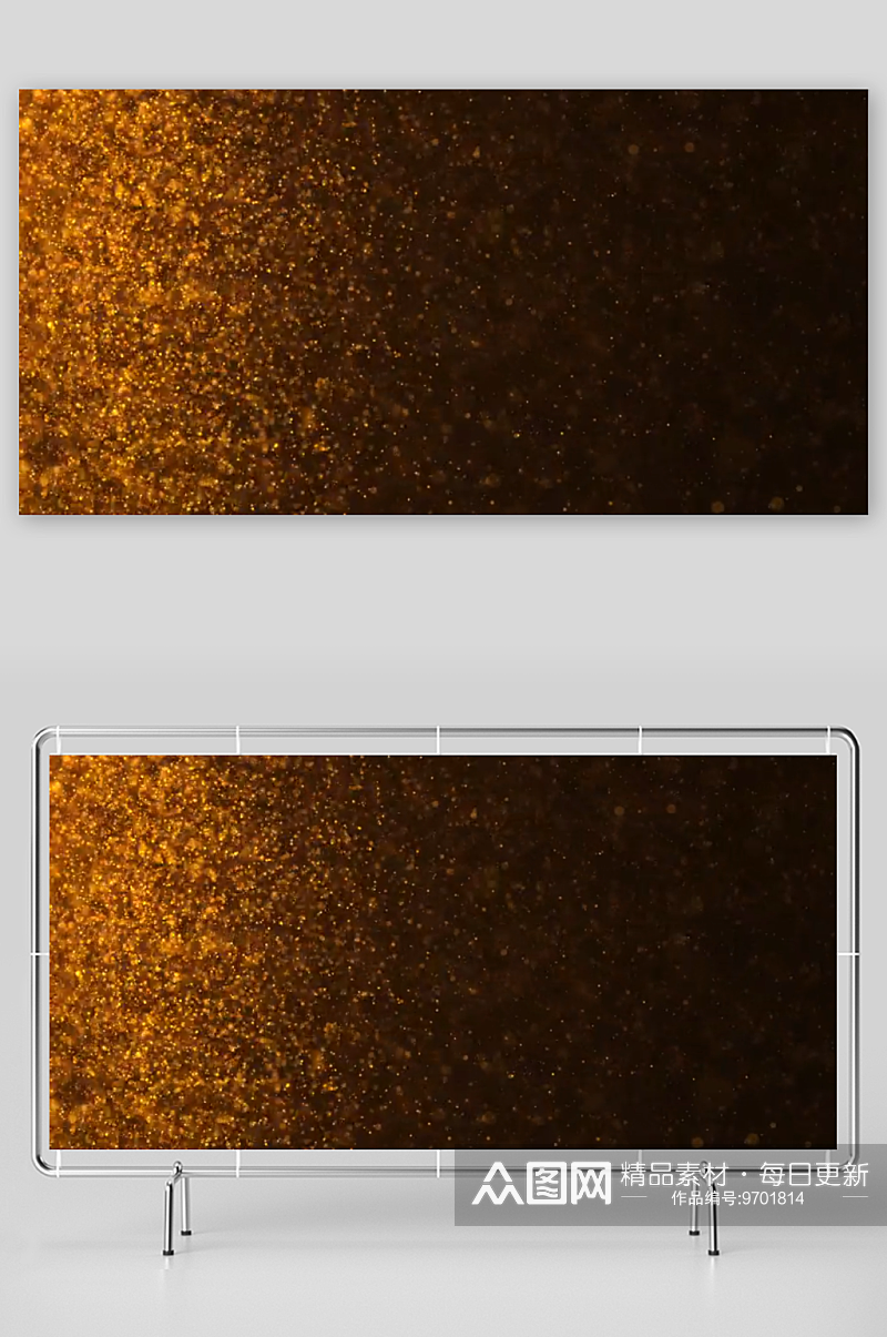 金色粒子背景视频素材素材