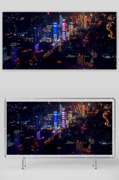 深圳夜间建筑和交通视频素材