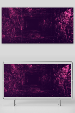 抽象虚拟现实黑暗隧道视频素材