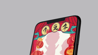 迎新年贺岁卡通手绘框人物拜年视频模板-众图网