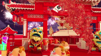 特色王城古韵新年纳福企业拜年视频模板-众图网