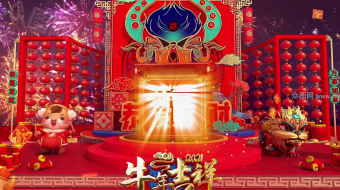 祥瑞中国年恭喜发财古风贺岁视频模板-众图网