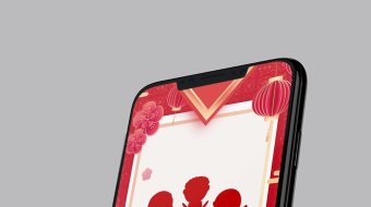 现代浪漫中国年贺岁温馨手机拜年视频模板-众图网