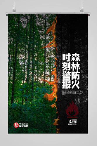 森林防火消防海报
