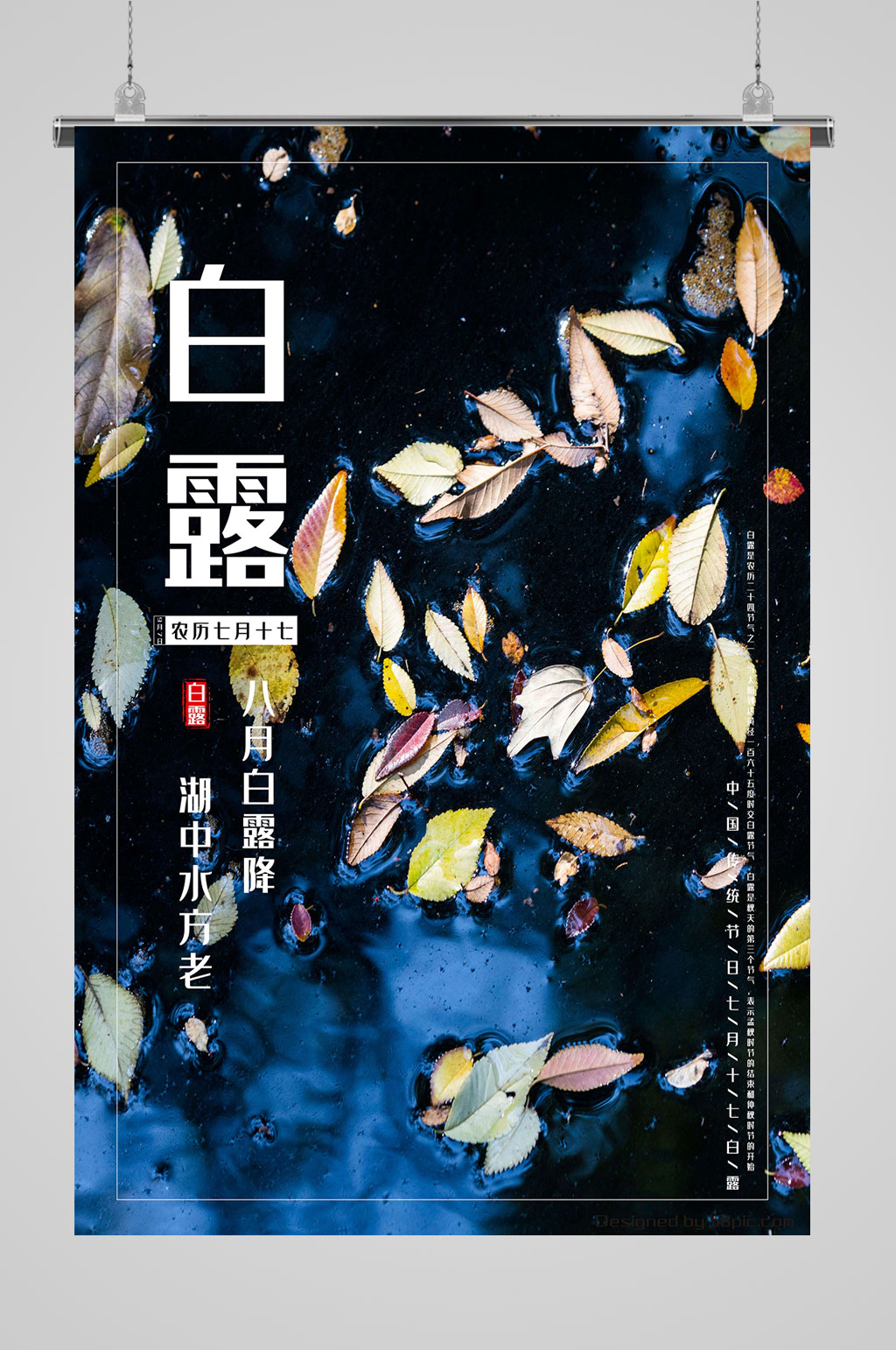 房地产白露节气海报素材