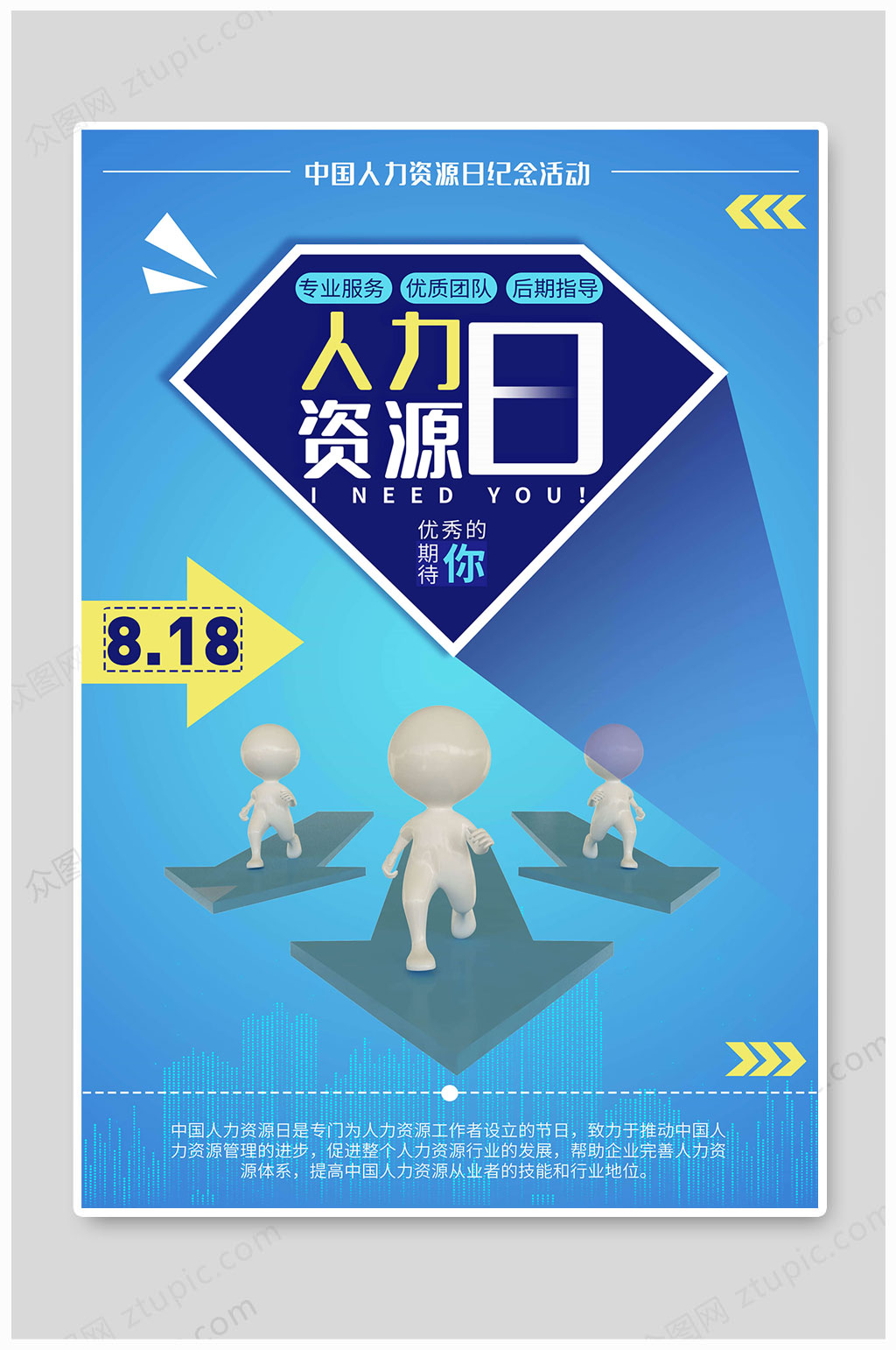 中国人力资源日海报素材