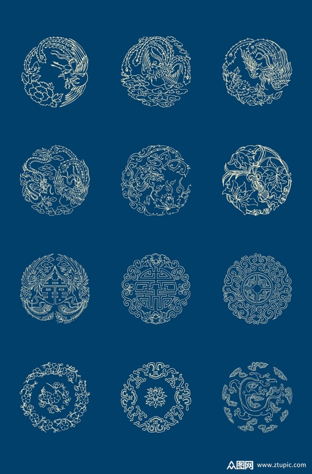 中国风古典花纹边框