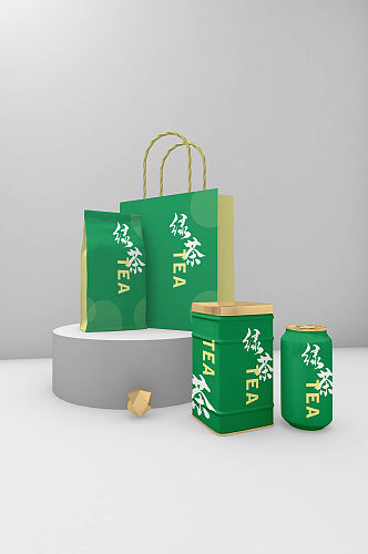 绿茶叶包装袋样机