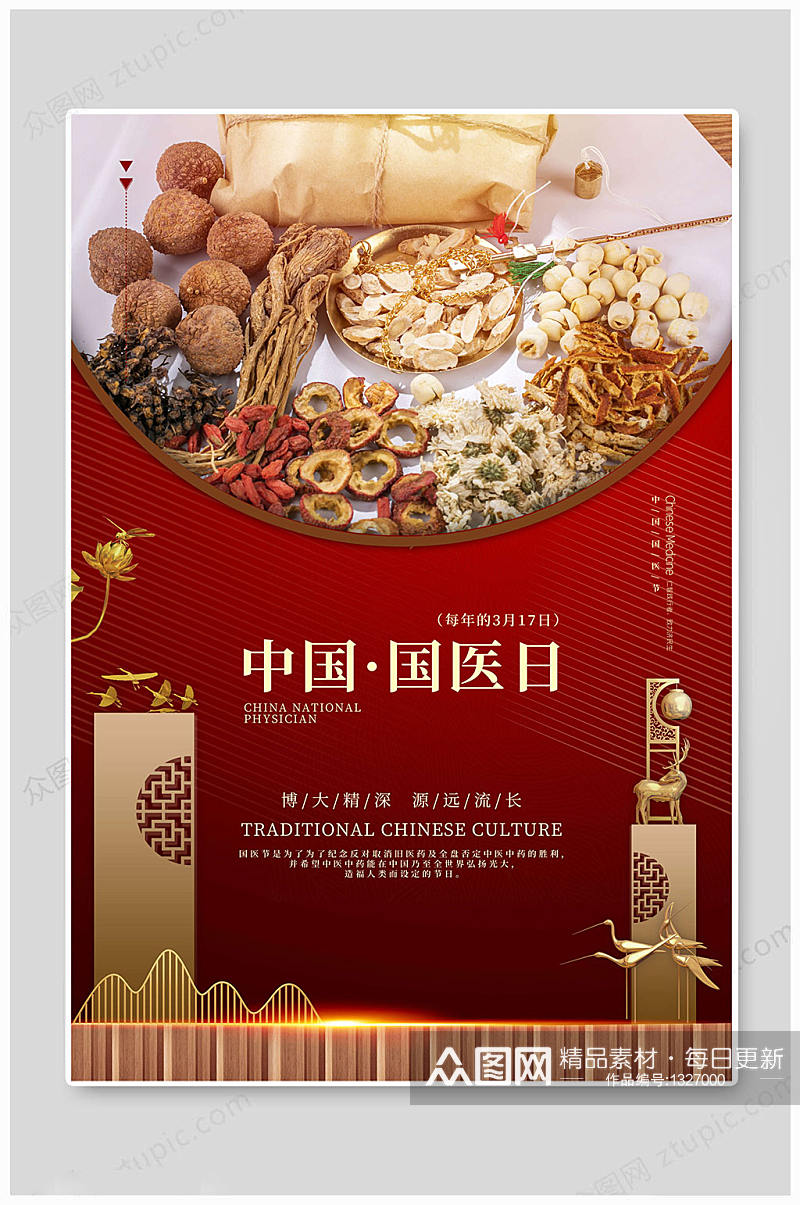 中国国医节传统文化素材